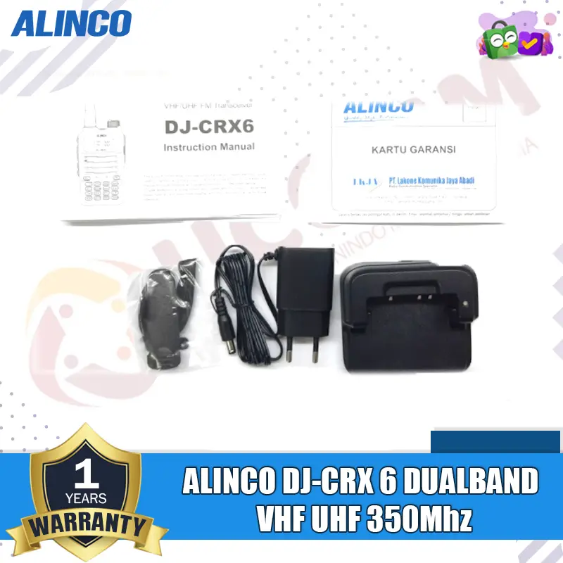 Alinco DJ CRX6 DJ-CRX6 CRX 6 Dual Band VHF UHF 350Mhz Garansi 1 Tahun 2