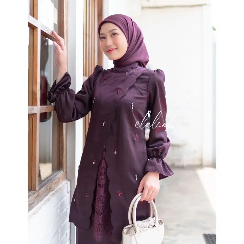 Senina set baju kurung melayu baju lebaran raya series Muslim Setelan
