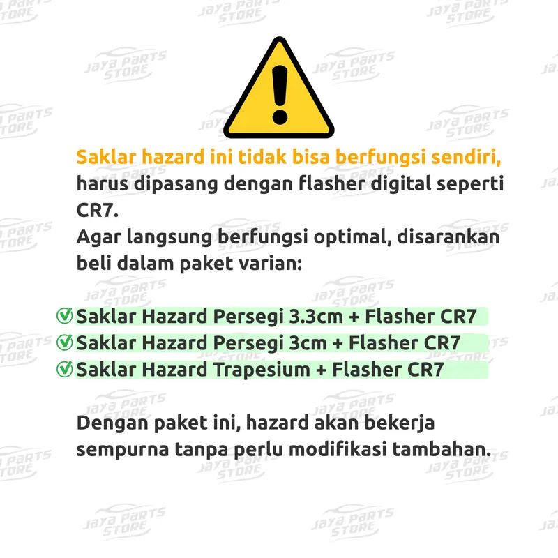 Saklar + Flasher Kedip Cepat untuk Motor Yamaha Honda Suzuki - Tombol Variasi Modifikasi 1