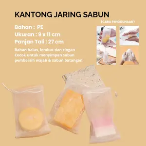 Ready Siap Kirim Jaring Busa Sabun Mandi | Kantong Jaring Sabun Batang Mandi | Pouch Sabun | Jaring Busa Sabun Mandi