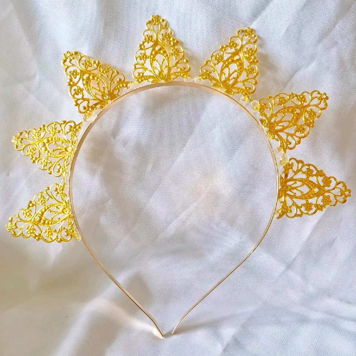 bando adat / tari / karnaval / headpiece / mahkota Headbands Love lucu aksesoris rambut bando bali wanita karnaval pengantin emas Outfit