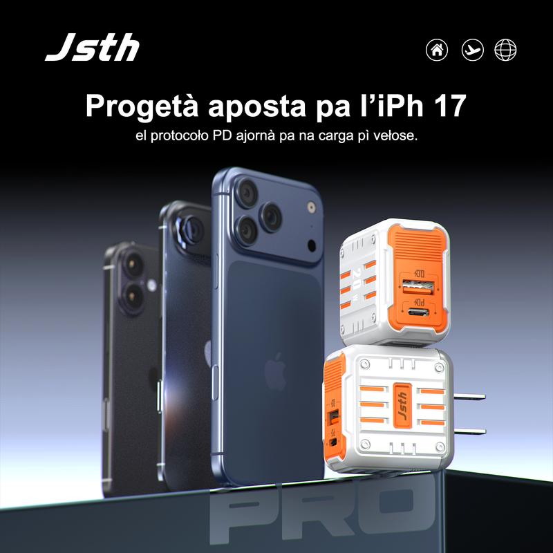  【JSTH 「Dành riêng cho chuyên gia」Bộ sạc GaN PD Mechapunk 20W Tương thích với Điện thoại 16   17 Pro Max 15 Đầu sạc nhanh Đầu sạc 14   13   12 