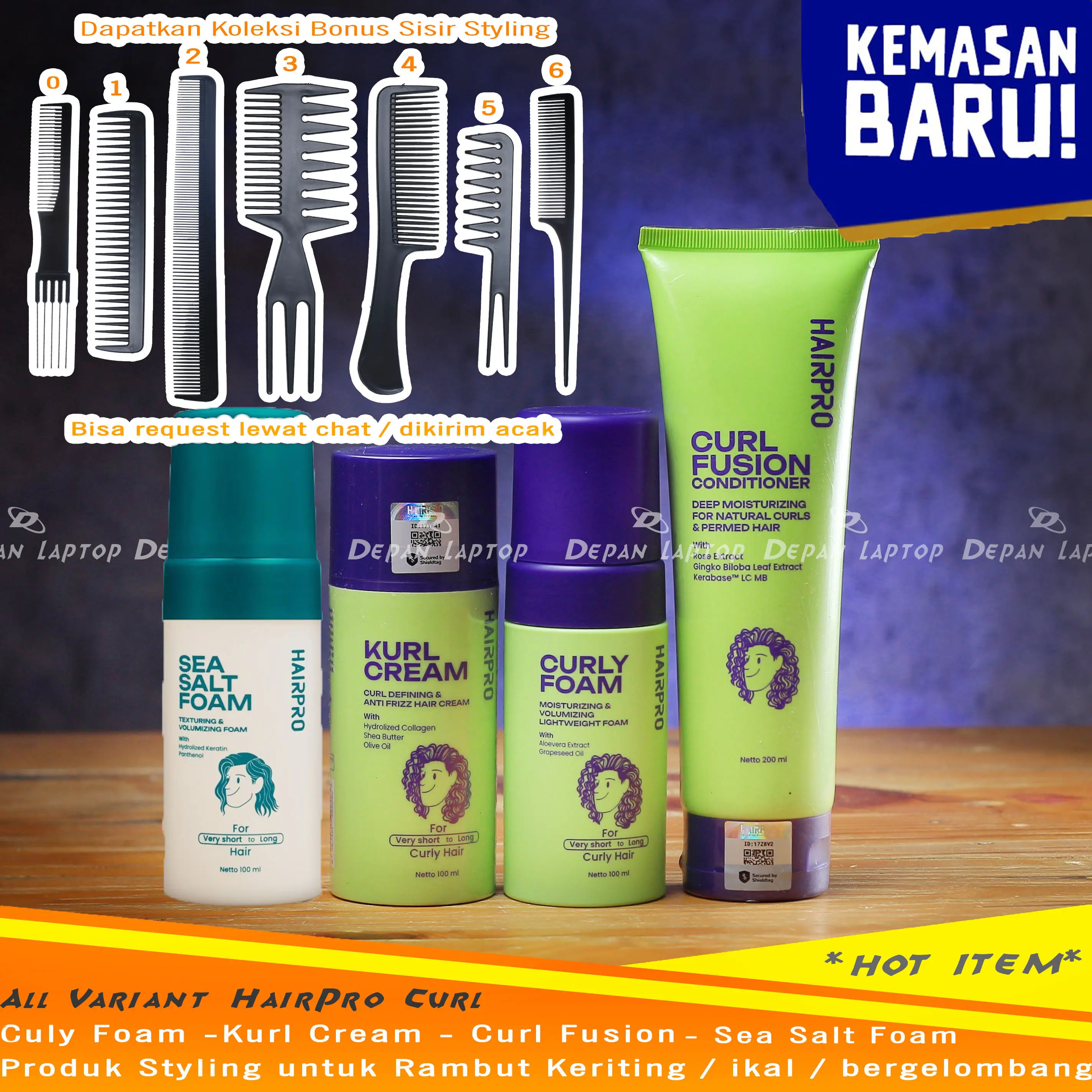 Hairnerds Professional HairPro Kurl Cream Curl Fusion Conditioner Curly Foam perawatan dan Styling  untuk Rambut Keriting ikal Bergelombang