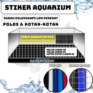 SKOTLET BACKGROUND AKUARIUM MOTIF KOTAK KOTAK  POLOS GRADASI LENGKAP