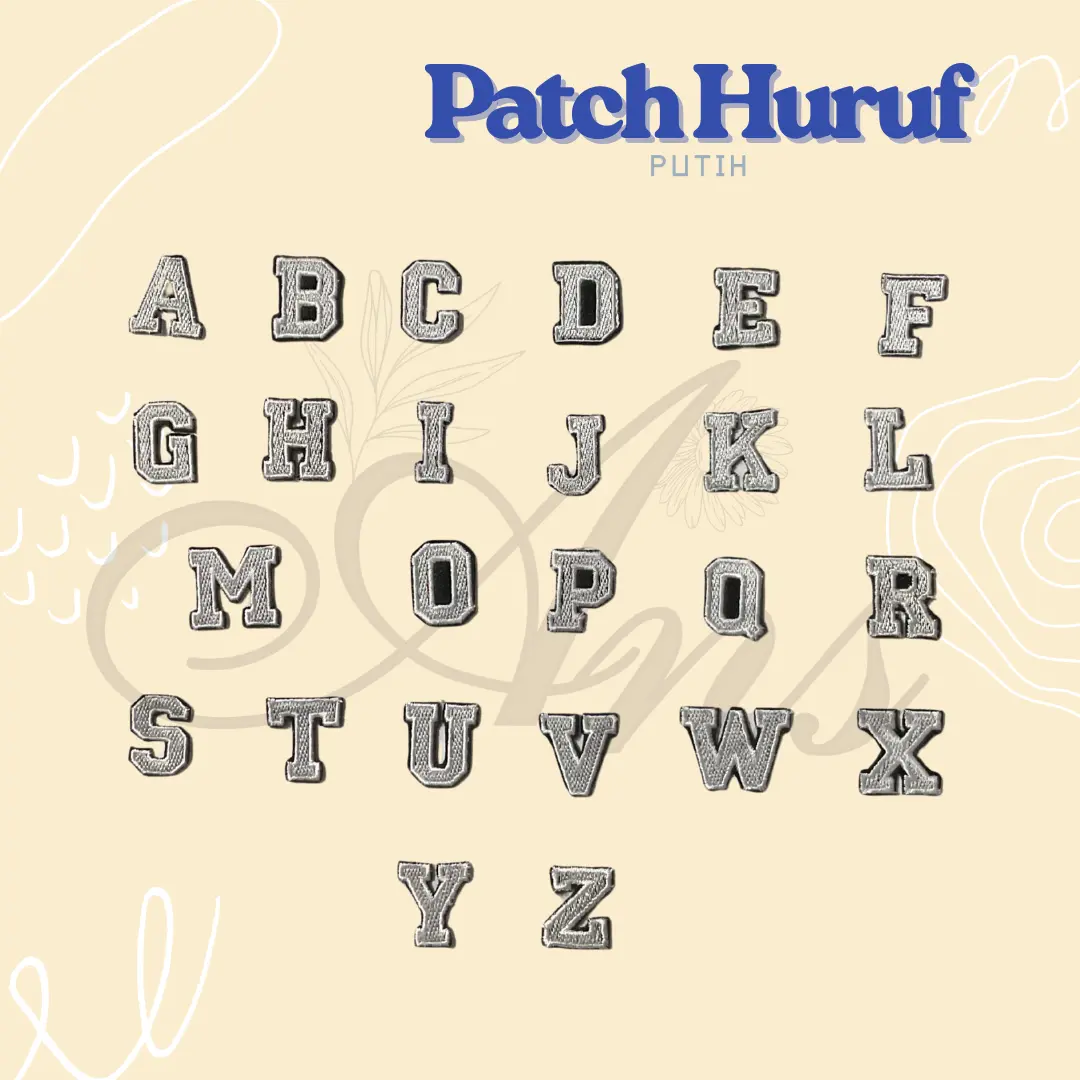 Patch huruf Keychain bagcharm webbing DIY custom gantungan kunci tas