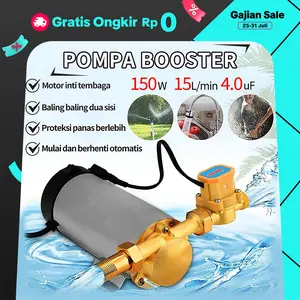 Pompa Pendorong Tekanan Air Booster Pump 100 Watt Mesin Pompa Otomatis Pompa Pendorong Tekanan Air Booster Pump 100 Watt Mesin Pompa Otomatis