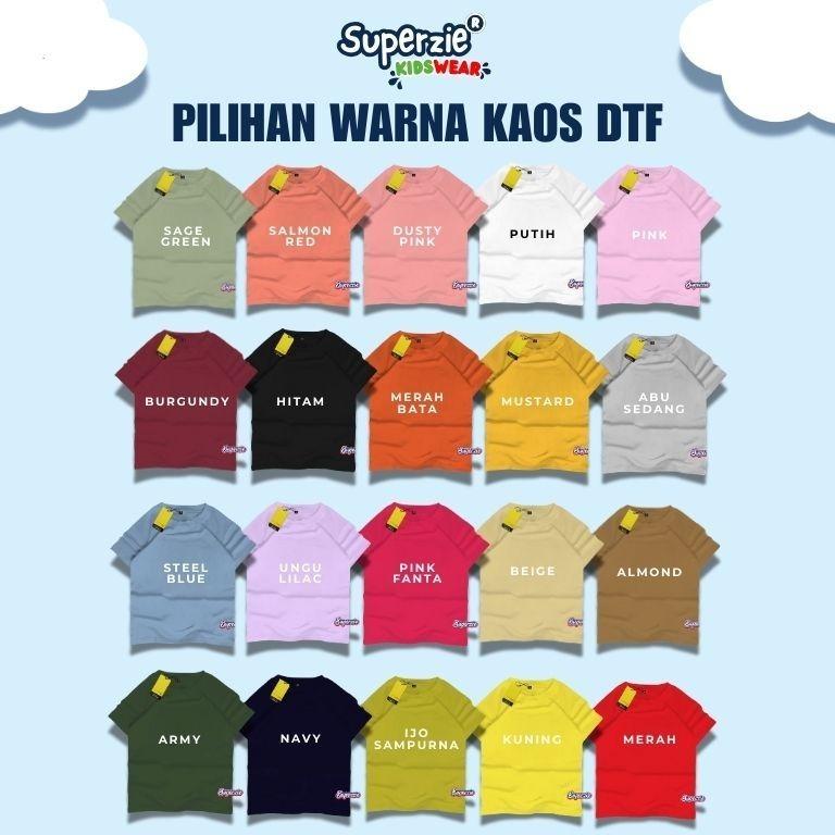 Superzie Baju kaos anak Laki laki 4-13 Tahun Motif Kendaraan alat berat Beko 3 Dimensi 3D DT04 Katun adem 30s 5