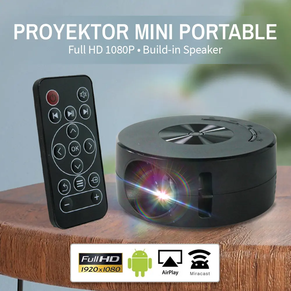 COD Luxuglow Proyektor Mini Portable LCD Full HD 1080P Build-in Speaker - YT200 Terlaris Screen Jam Layar Led Projector