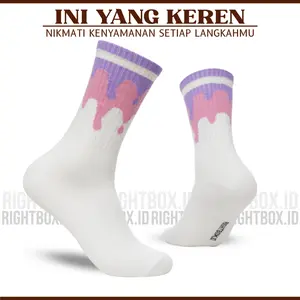 Rightbox ID, Kaos Kaki Olahrga Motif Oldschool, Panjang, Size Dewasa