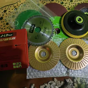 Paket 17pcs Mata Gerinda Kayu Carving Saw Grinda Dapat MengUkir Dan Menghaluskan Kayu Mata Potong Kayu 4 Inch Pemoles Amplas Kayu