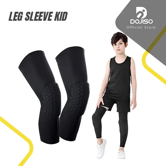 Leg Sleeve Basket 01 Kids Bantalan Pelindung Lutut Olahraga Basket Anak Deker Lutut Anak Support Play Sport Basketball