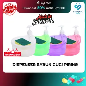 [SH] COD Tempat Sabun Cuci Piring Viral Unik / Wadah Sacupir Bulat Free Spoons / Soap Pump / Dispenser Sabun Cuci Piring Cair Free Spons