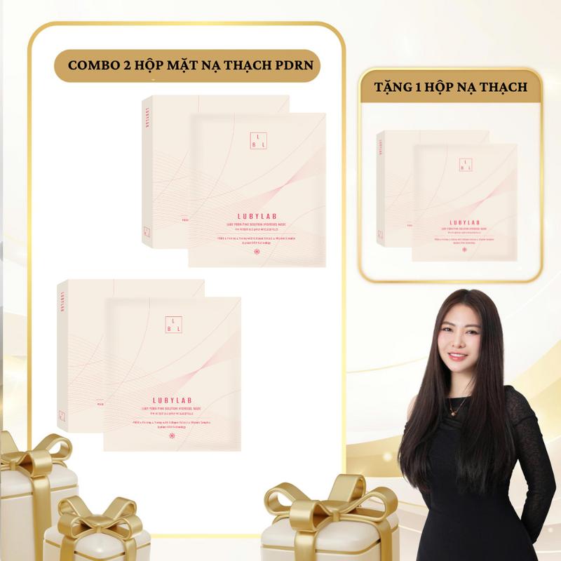 SN1529 - (Mua 1 tặng 2) Combo 3 Hộp Mặt Nạ Thạch Lubylab PDRN Pink Solution Tổng 12 Miếng
