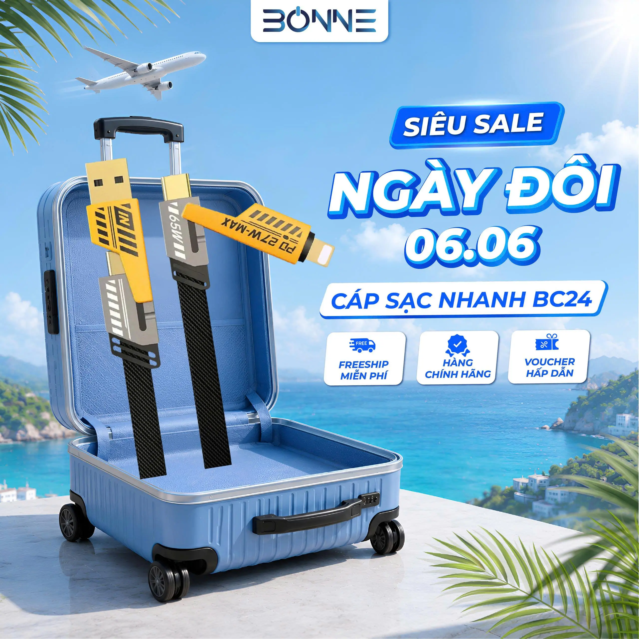 Cáp sạc nhanh Bonne TECHNOLOGIQUE BC24, cáp sạc nhanh điện thoại 4 in 1 by Bonne Technologique, sạc chống gẫy chính hãng bảo hành 12 tháng[phụ kiện, [phụ kiện, sạc điện thoại], phone, kem, sạc điện thoại]