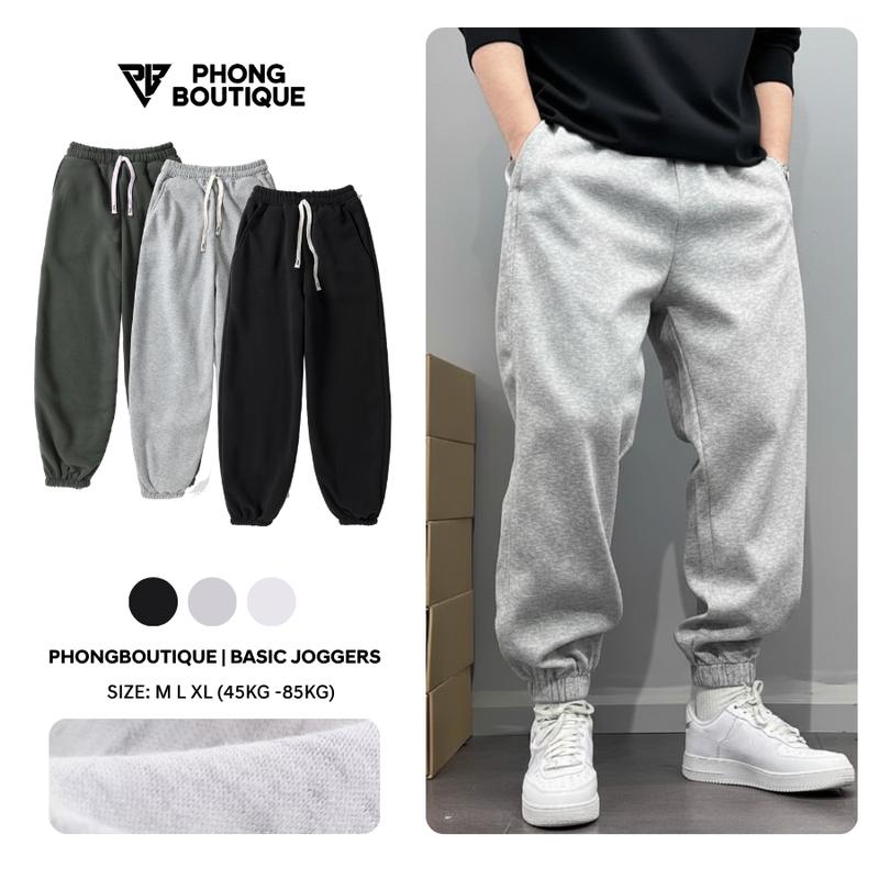   Bản Cao Cấp  Quần Jogger nỉ bông Phong Boutique nam nữ bigsize quần dài nỉ bông ống rộng lai thun bo gấu thời trang 