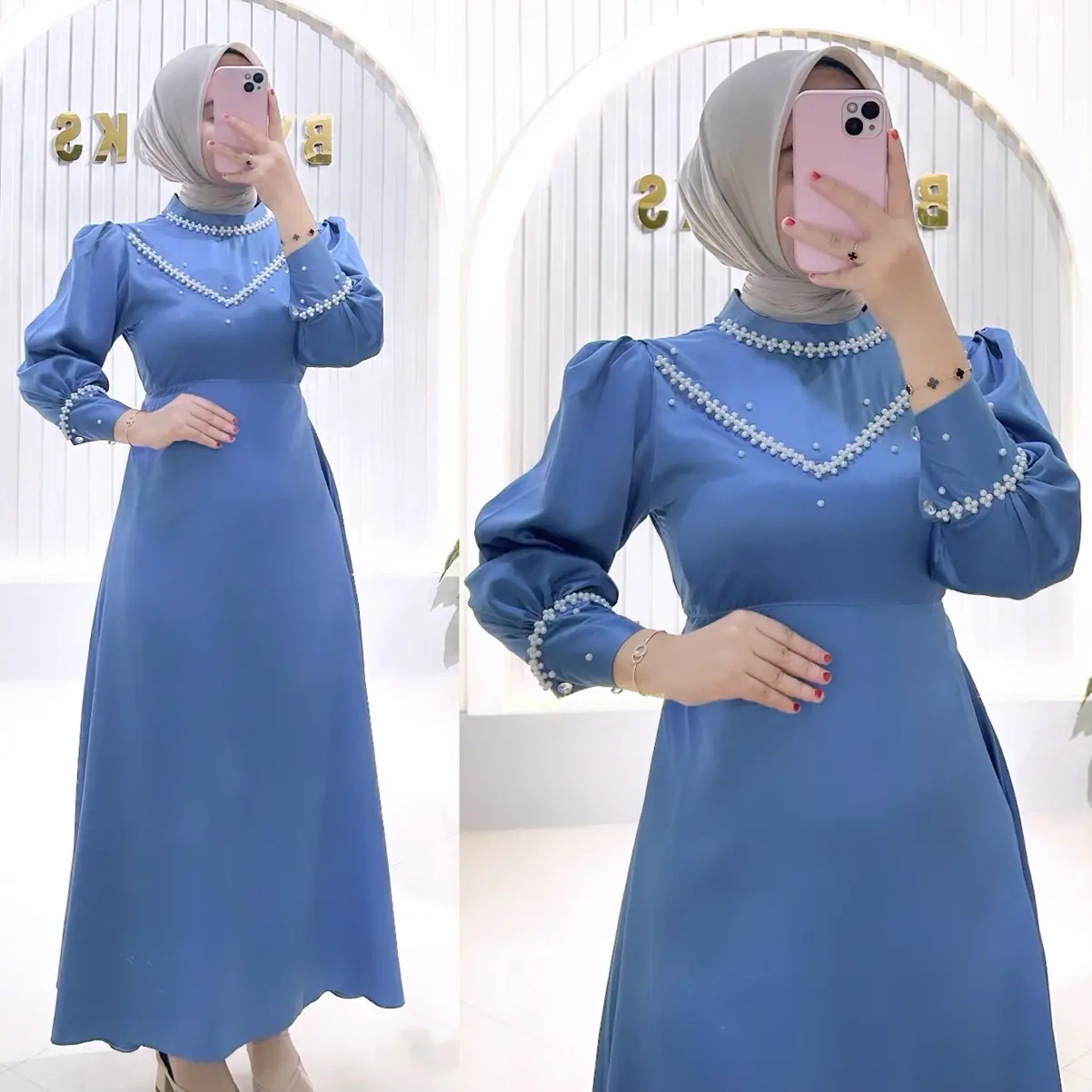 Claudya Dress baju kondangan dress pesta wanita dress payet murah meriah Baju kondangan baju bridesmaid seragam wanita fit karet Formal Panjang