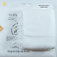 Gambar Basmala - Kain Ihram Exclusive Jumbo Haji & Umroh Bahan Handuk Premium Nyaman Adem Tebal 120x260 cm - Putih, Jumbo 110 x 260 dari Basmala Store Kota Tangerang Selatan 2 Tokopedia