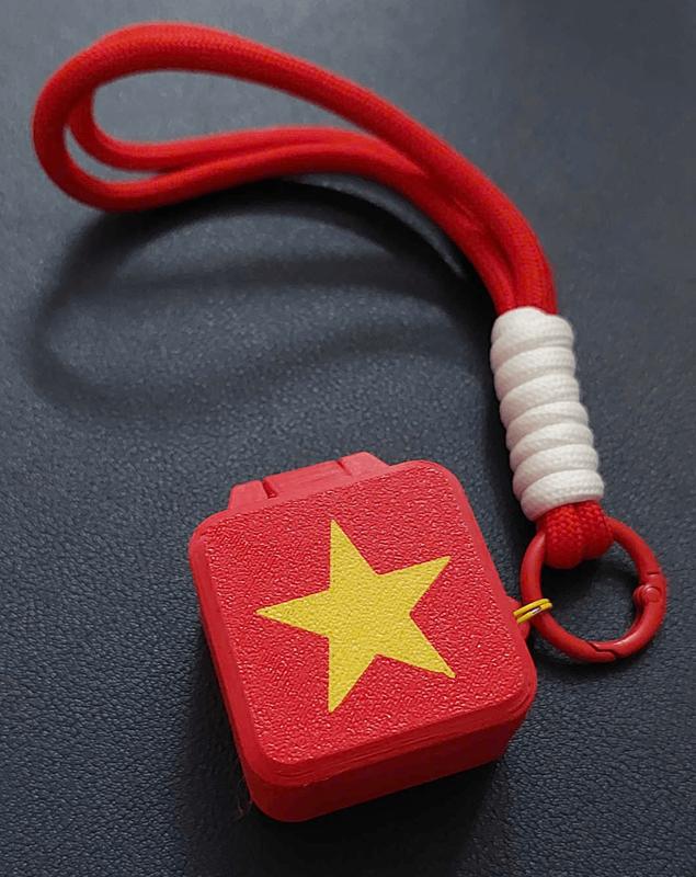 Hộp Đựng Lơ Bida Phiên Bản Cờ Việt Nam Kèm Dây Paracord Đeo Tay