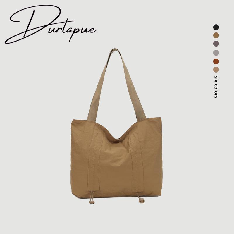   Durlapue Túi Đeo Vai Vải Bố Thiết Kế Đơn Giản Dung Tích Lớn Màu Trơn Túi Xách Thường Ngày Chất Liệu Dù Chống Nước 
