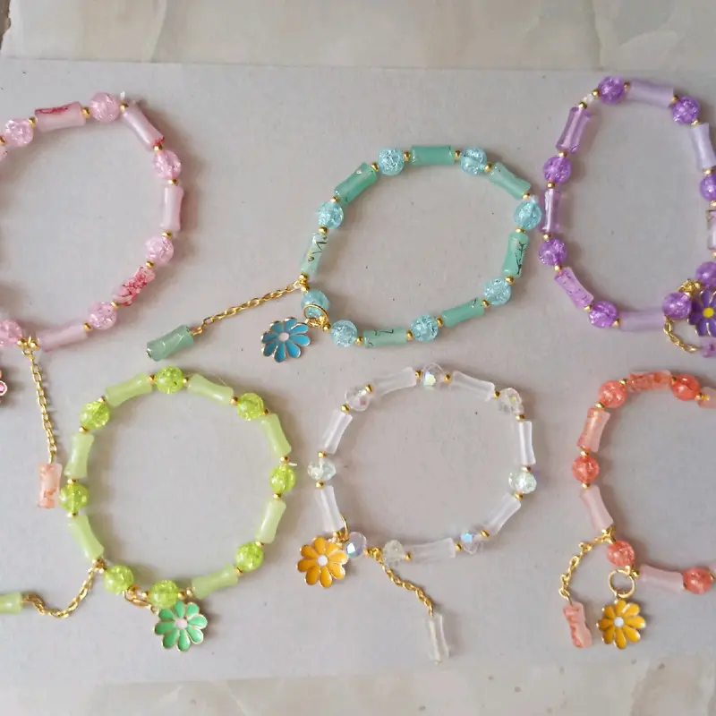 Gelang Wanita Manik-Manik Bambu Aksesoris Fashion 2