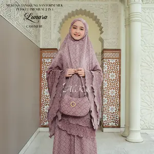 MUKENA TANGGUNG 2IN1 PLISKET GELOMBANG PREMIUM SANTORINI LUNARA