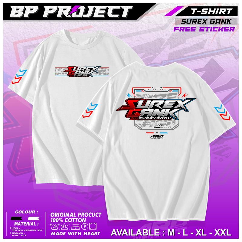 Kaos Surex Gank Supermoto Herrex Gank Driver CRF KLX Dtracker KTM Distro Cutton Combed 30s Pria Wanita - Baju, Katun 2