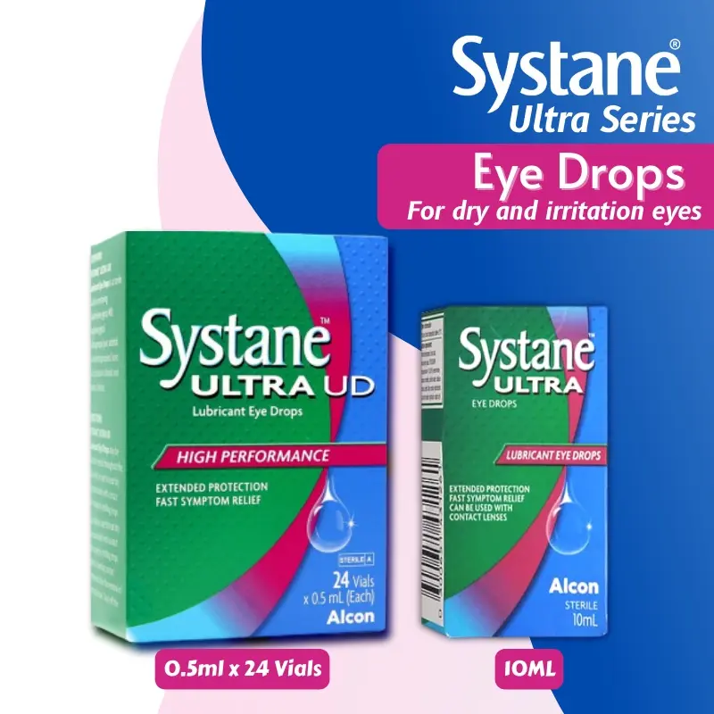 Alcon Systane Ultra Lubrican Eyedrops 10ML /24 VIALS x 0.5ML EACH /eye drop / eyedrop