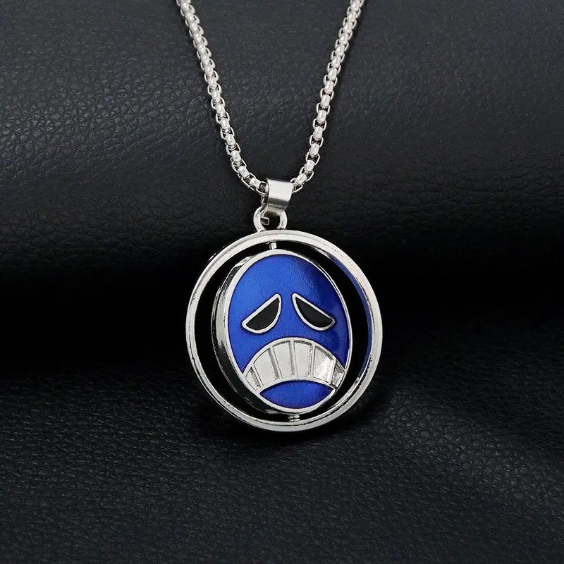READY STOCK Kalung / Keychain Portgas D. Ace Anime Manga One Piece Hiken No Ace Rotate Necklace 4
