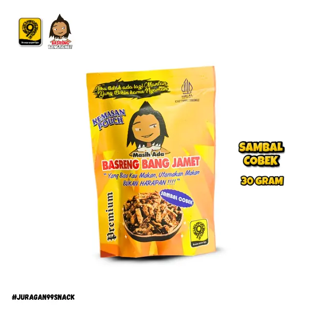 BASRENG STIK BANG JAMET Paket Usaha 1 Pak Isi 12 Pcs Kemasan Pouch Snack Cemilan Sambal Goreng Keripik Pedas Asin Camilan Tapioka Crispy Food 4 Varian Rasa Berkualitas Tinggi 4