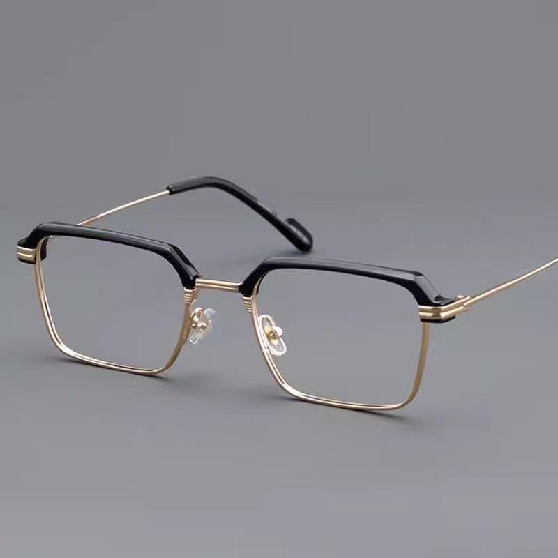 Kacamata Baca Lensa Plus Korea Premium Emas/Silver Anti Radiasi Keren Pria Wanita 603