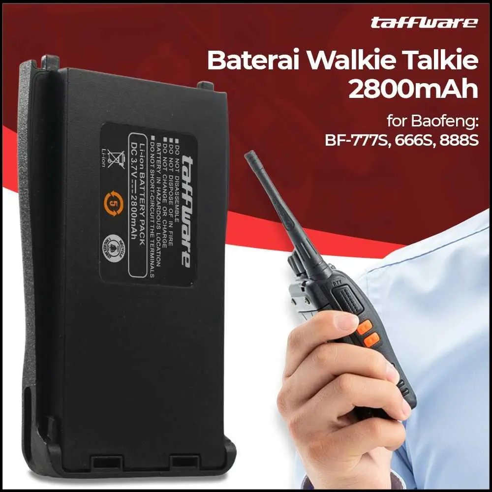Taffware Baterai Walkie Talkie 2800mAh for Baofeng BF-777S 666S 888S