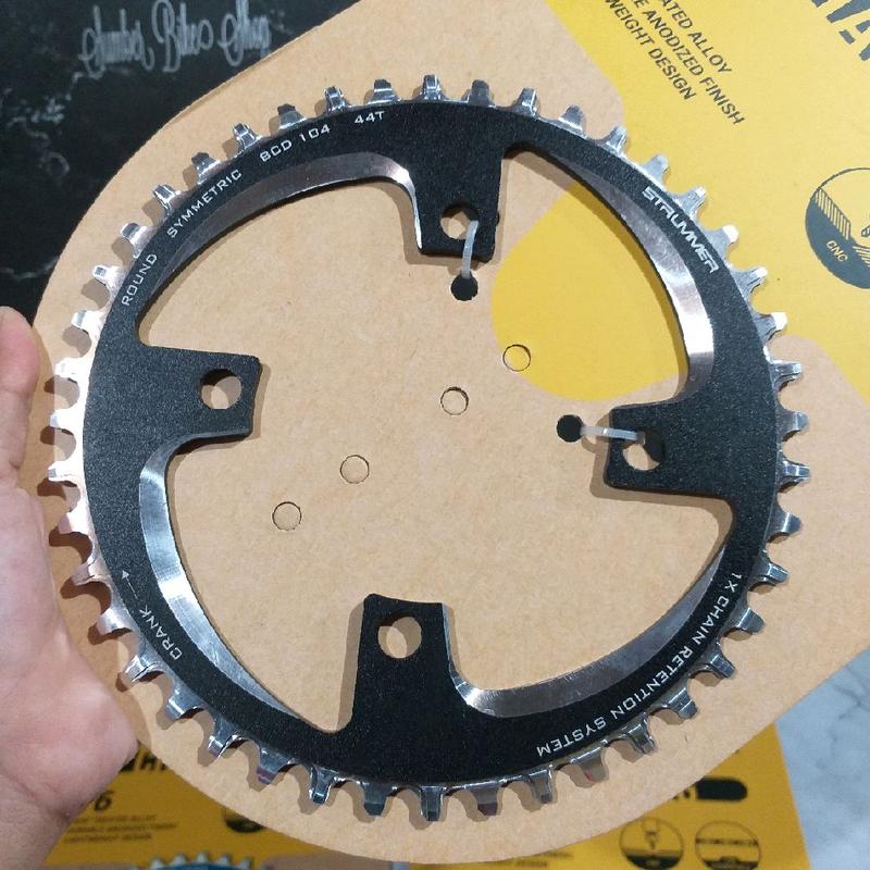 Chainring strummer symmetric round BCD 104 44T CNC Alloy Narrow Wide 2