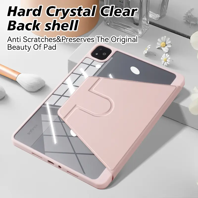 DANYCASE 360° Rotating Case with Pencil Holder for Infinix XPAD 11inch 2024 Acrylic Tablet Casing  with Smart Wake/Sleep Silicone Tablet Cover 4