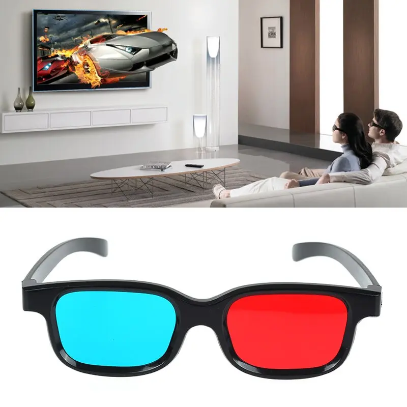 Kacamata 3D Glasses Plastic Frame H3 Merah Biru Film 4D Movie HD Movie Cinematic 7
