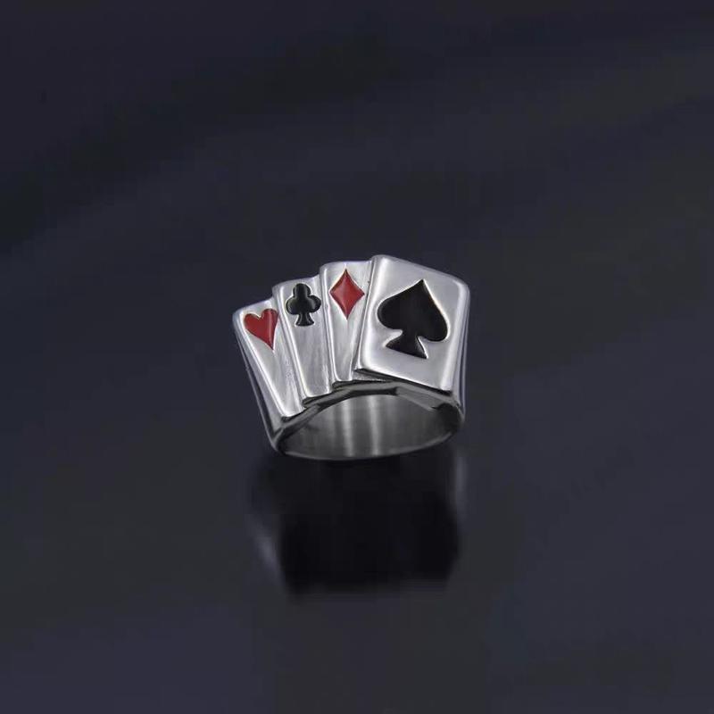 CINCIN TITANIUM MODEL KEPALA SHENLONG DRAGON BALL Aksesoris Silver Stainless Rings 3