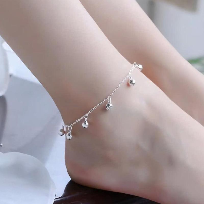  WF02-TL001 LẮC CHÂN NỮ BẠC 925 LỤC LẠC ĐẸP CAO CẤP 