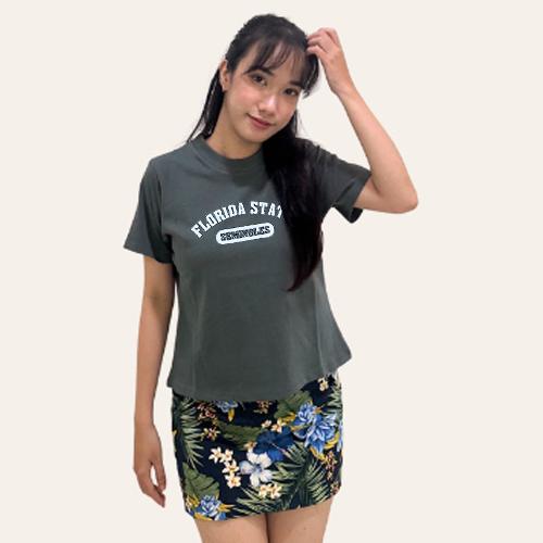 áo xám chì baby tee in chữ trắng phong cách âu mỹ thun 3