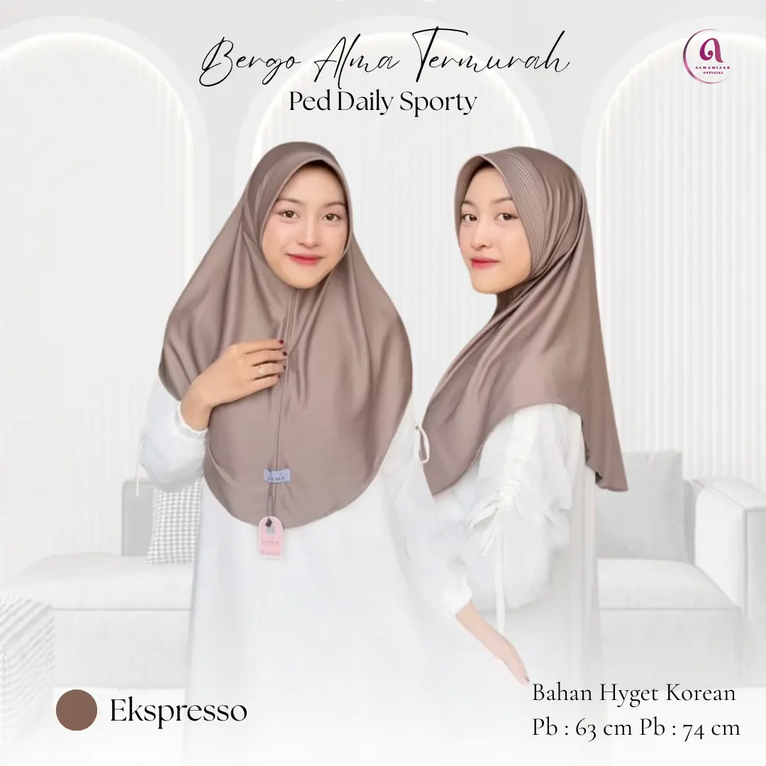 ALMA HIJAB - Bergo Chaesa nstan Alma Termurah // Kerudung Bergo Chaesa Daily Sporty Menutup Dada M