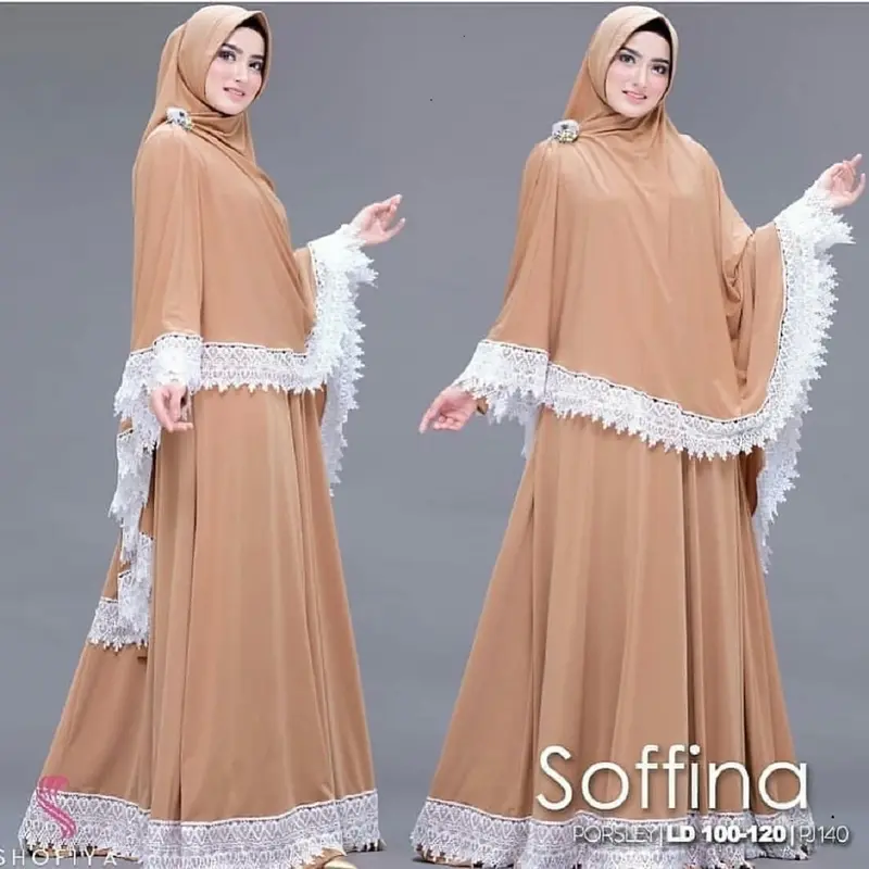 TERBARU!! Gamis Soffina Syari Set Hijab Jumbo 4XL Gamis Wanita Terbaru 2024 Mewah / Gamis Syari Simple Elegan / Gamis Syari Set Khimar / Gamis Ibu Ibu Model Sekarang / Gamis Seragam Wanita Pengajian Pernikahan Muslim Lebaran Renda Dewasa Remaja Kondangan 1