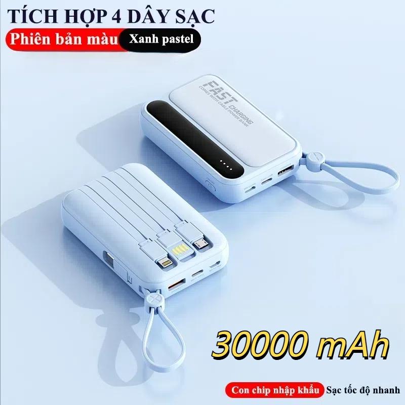 Pin Sạc Dự Phòng Cầm Tay 30000mAh Dung Lượng Pin Lớn Màn Hình Pin LED Hiển Thị sạc pin dự phòng thông minh