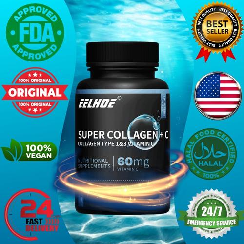 Promo EELHOE Super Collagen Peptide + Vitamin C - Meningkatkan kesehatan rambut, kuku, kulit, tulang, mengurangi kerutan, mengencangkan kulit, anti penuaan - Kab. Tangerang - Eelhoe Outlet