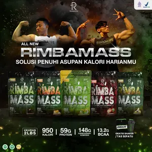 NEW 2 LBS Rimbalife Rimbamass Rimba Mass Halal BPOM 900gram Protein