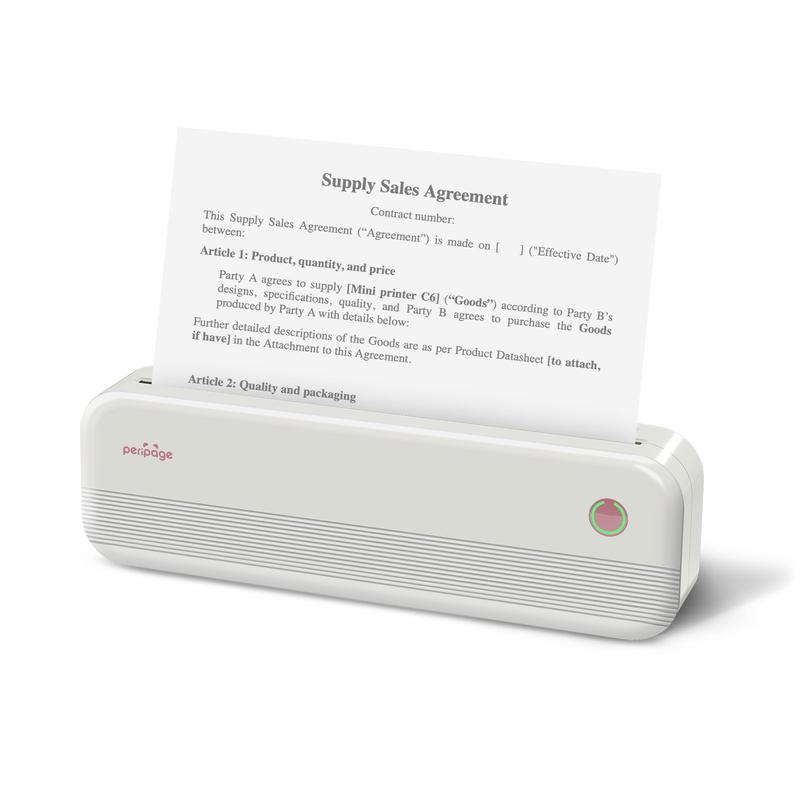 Máy in di động PeriPage P40 A4 kích thước 203dpi USB Bluetooth không dây chuyển hình xăm nhiệt máy in PC tài liệu Movil tệp PDF hàng mới về