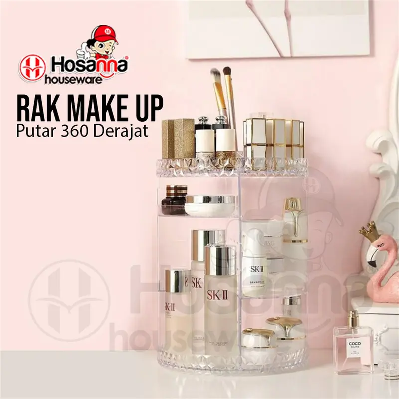 Rak Kosmetik Putar Akrilik 360 Derajat / Rak Makeup Acrylic 3