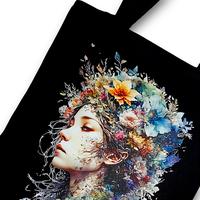 Gambar [Beli Lokal] Satu Alat GIRL WITH FLOWER Totebag Resleting Bahan Kanvas Tebal Premium - Choco Caramel dari SATU ALAT Kota Tangerang 3 Tokopedia