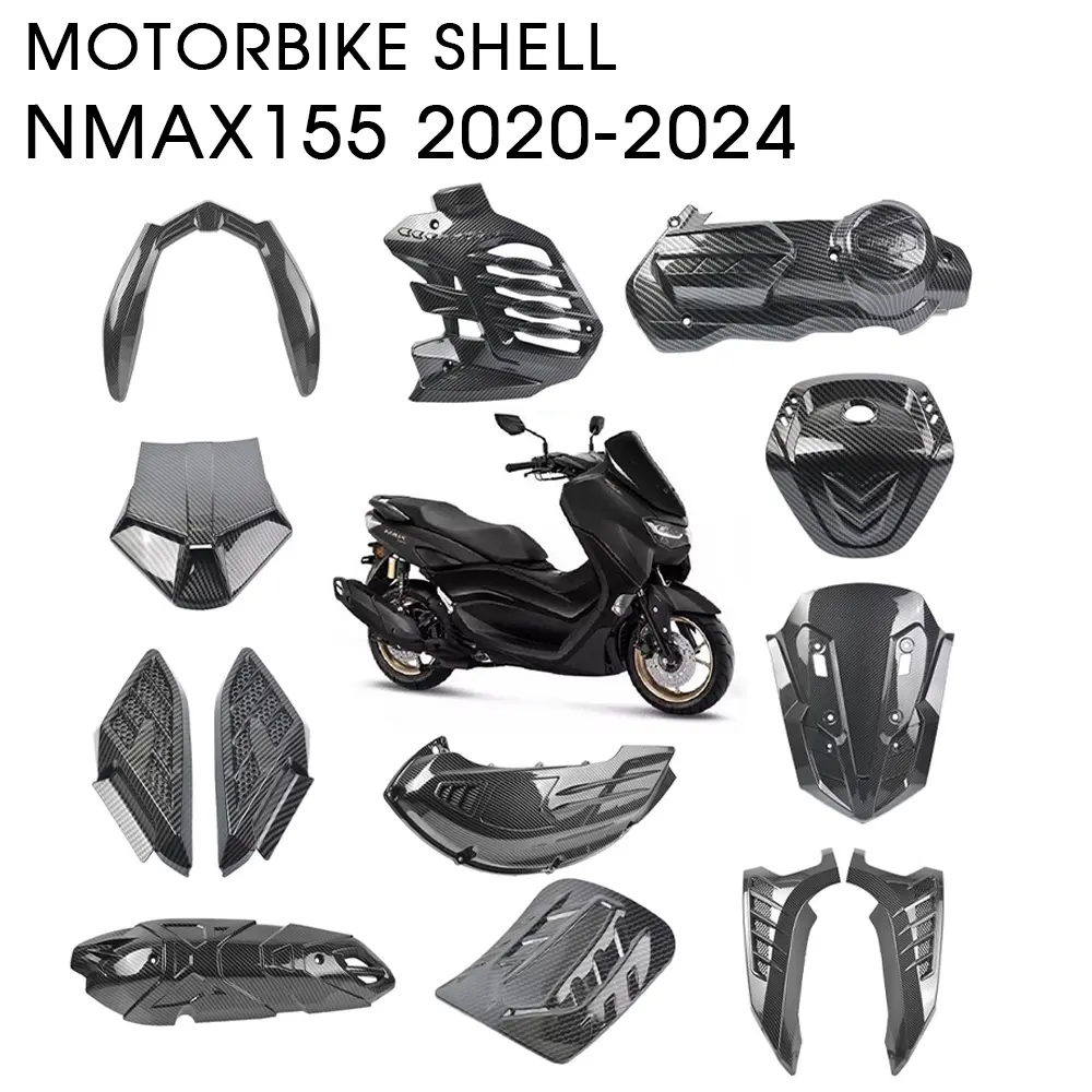 Carbon Fiber Motorcycle Cover Protective Shell Guard Decorative Frame Accessories Lightweight for YAMAHA NMAX155 NMAX 155 2020-2024