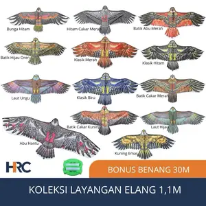 Layangan Elang Layang-layang Lipat Motif 1,1 Meter Gratis Tali Layang 30m