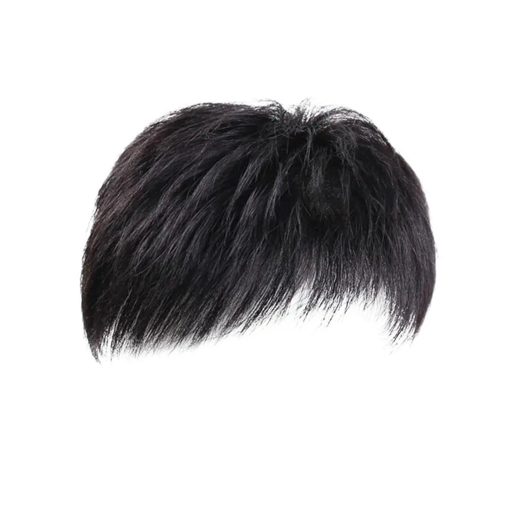 Men Wig Thick Human Hair Toupee Replacement Prosthetic Wig  Pieces Men Baldness