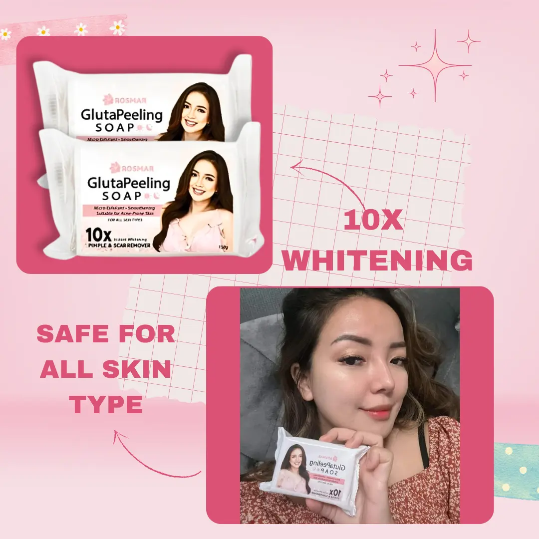 Rosmar Kagayaku Gluta Peeling Soap | Whitening for Acne Prone Skin Scars