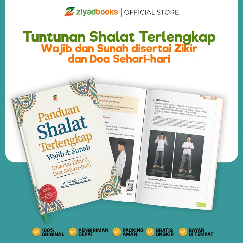 Ziyadbooks - Panduan Sholat Terlengkap Wajib dan  Sunah disertai Zikir dan Doa Sehari-hari Bonus Video  Tutorial